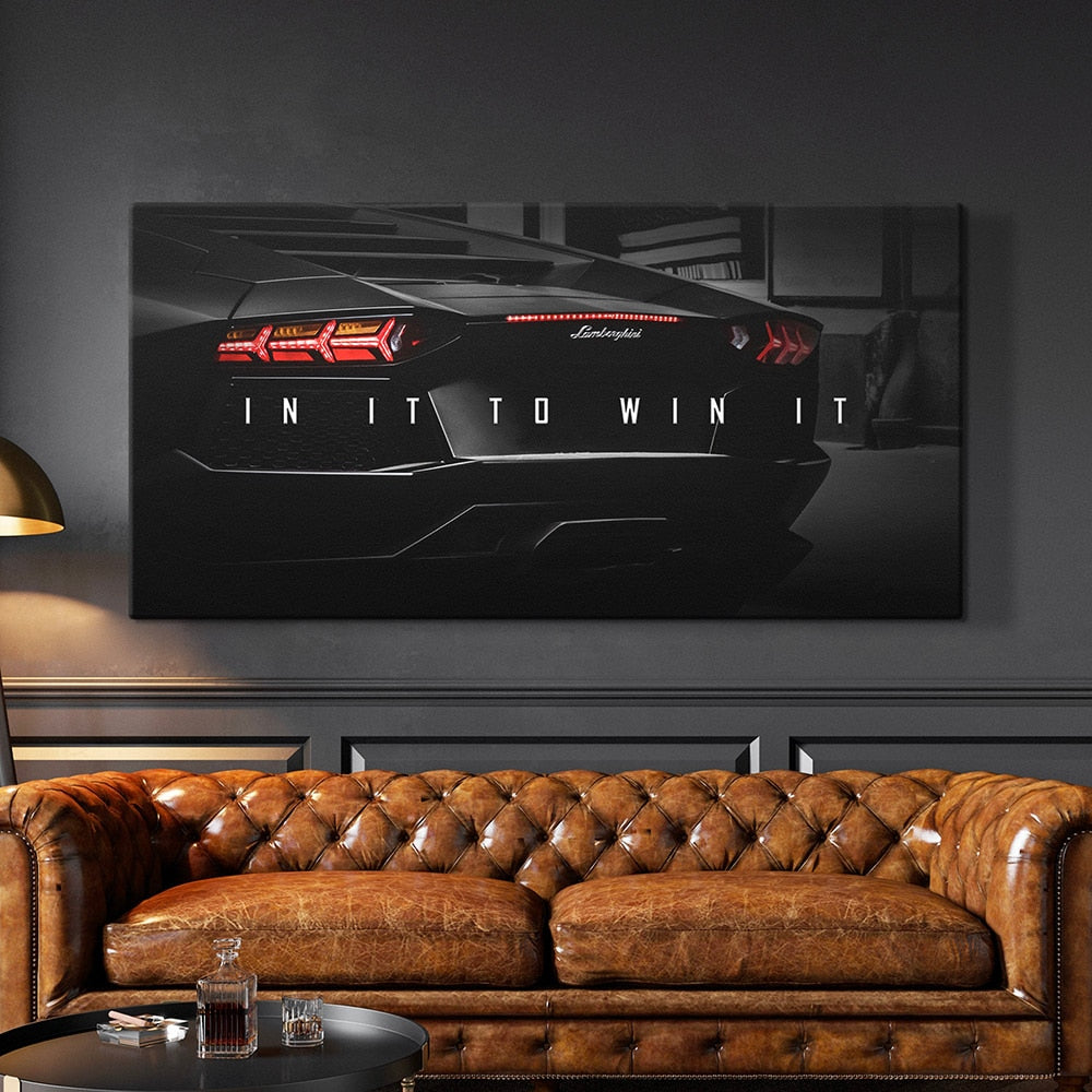 In It To Win It Lamborghini Motivational Poster