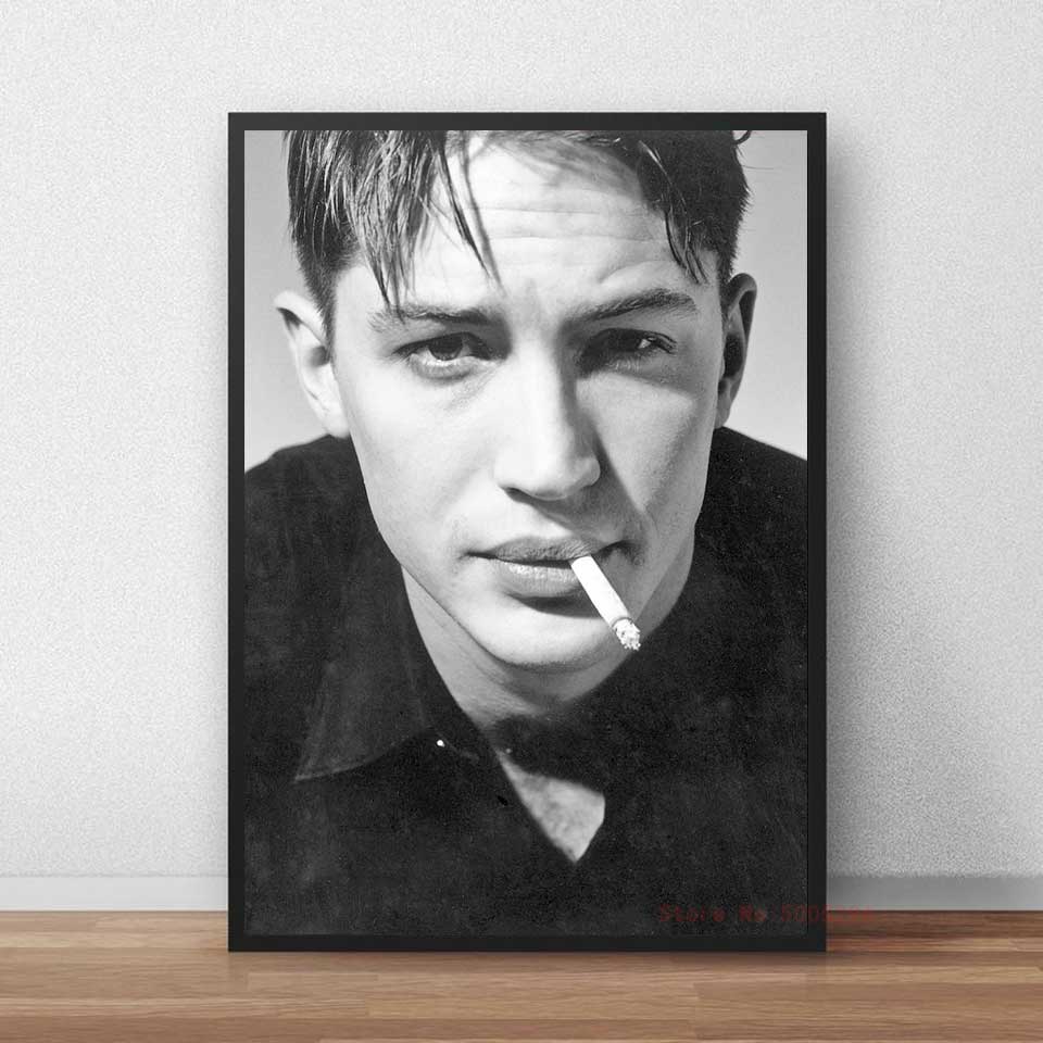 Young Tom Hardy Smoking Poster