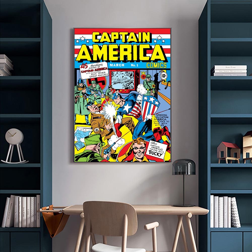 Captain America Superhero Comic Poster