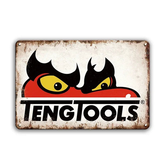Teng Tools Rustic Man Cave Garage Metal Sign Poster