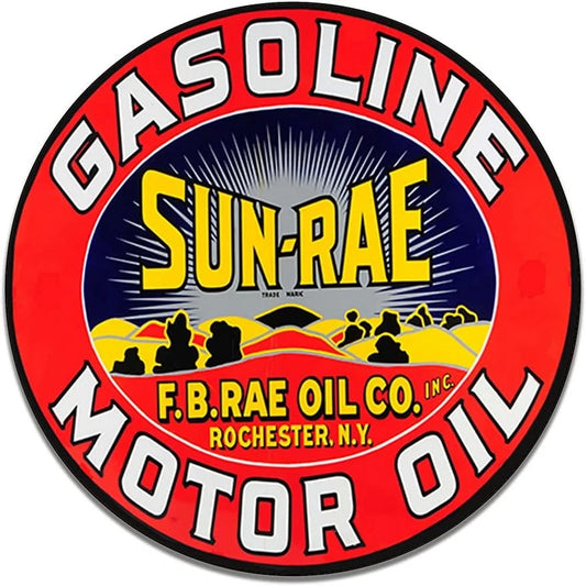 Sun-Rae Motor Oil Vintage Garage Metal Sign Poster