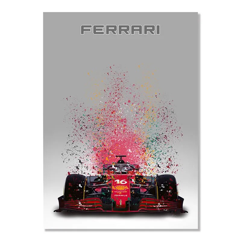 Ferrari F1 Formula 1 Race Car Poster – Aesthetic Wall Decor