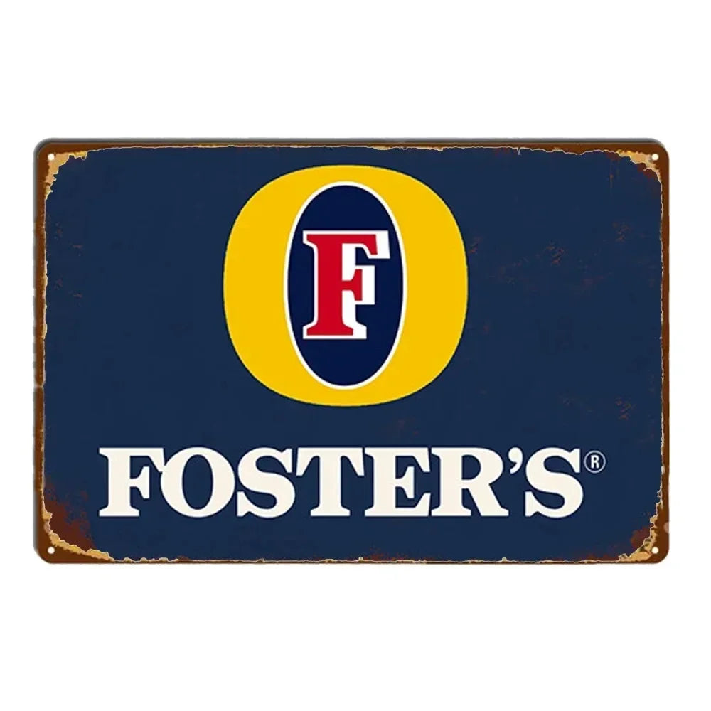Foster's Beer Vintage Bar Metal Sign Poster