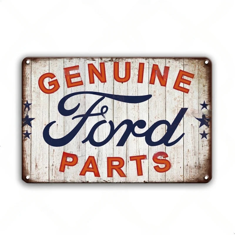 Genuine Ford Parts Vintage Ford Metal Sign Poster
