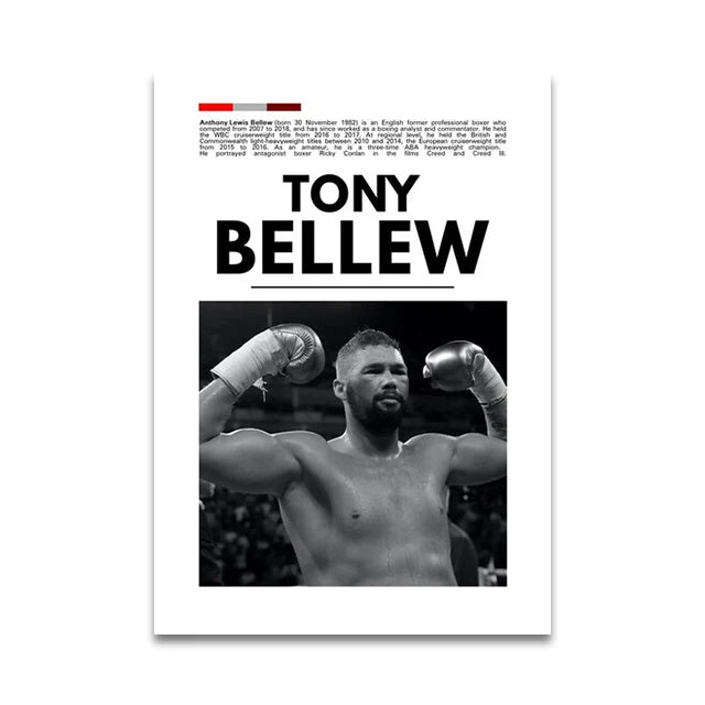 Tony Bellew Minimalist Boxing Poster