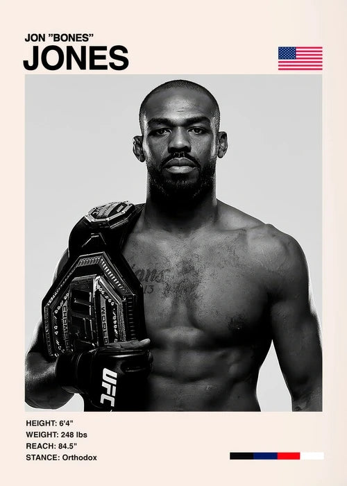 Jon Jones UFC Minimalist Poster