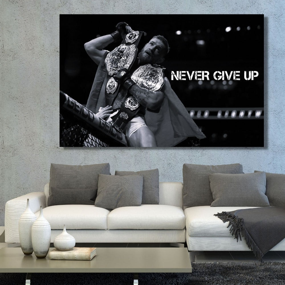 Never Give Up Conor McGregor Poster