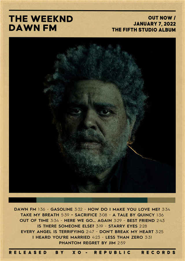 The Weeknd Dawn FM Minimalist Album Poster