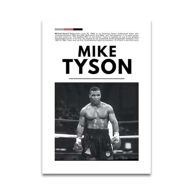 Mike Tyson Minimalist Boxing Poster