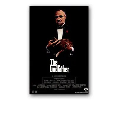 The Godfather Vito With Cat Movie Poster