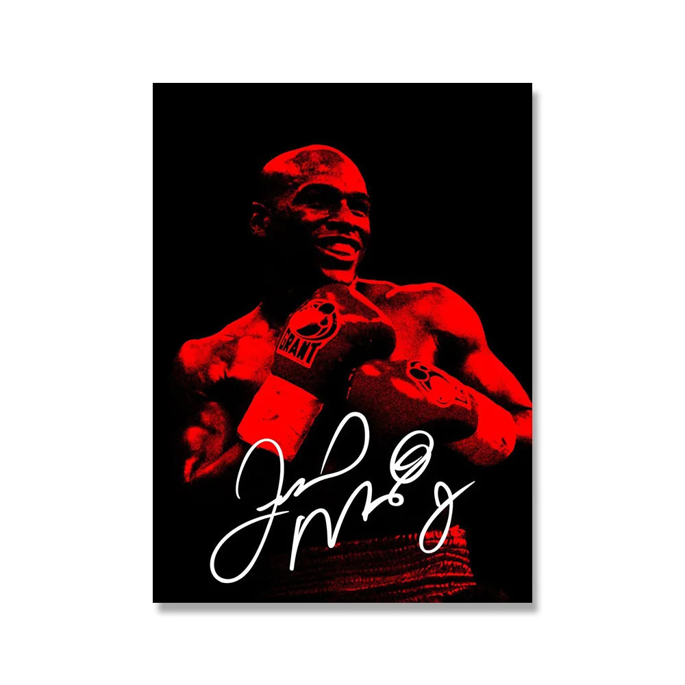 Floyd Mayweather Red Black Boxing Poster