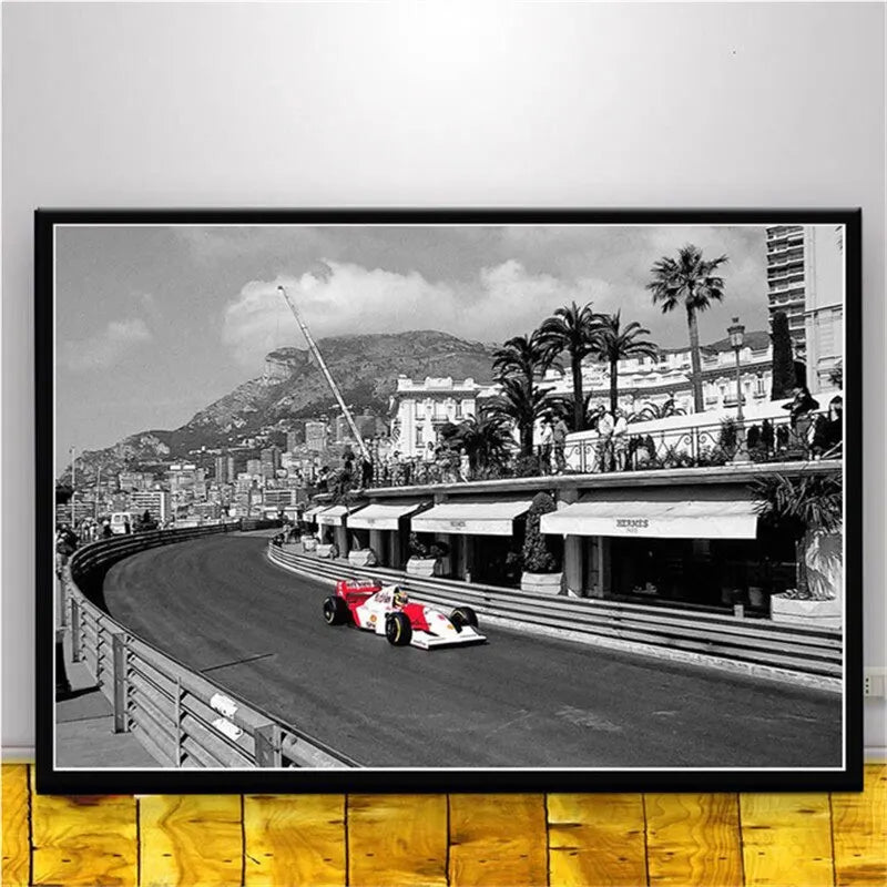 Formula 1 Colorized Tropical Scene Poster