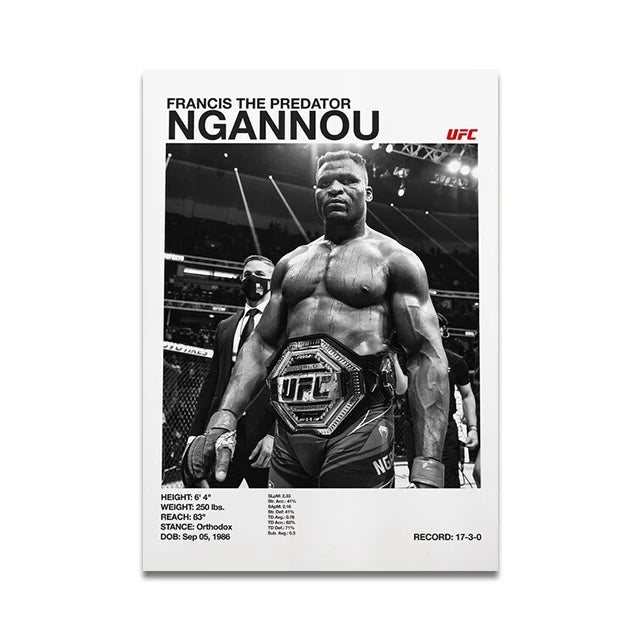 Francis Ngannou Minimalist UFC Poster