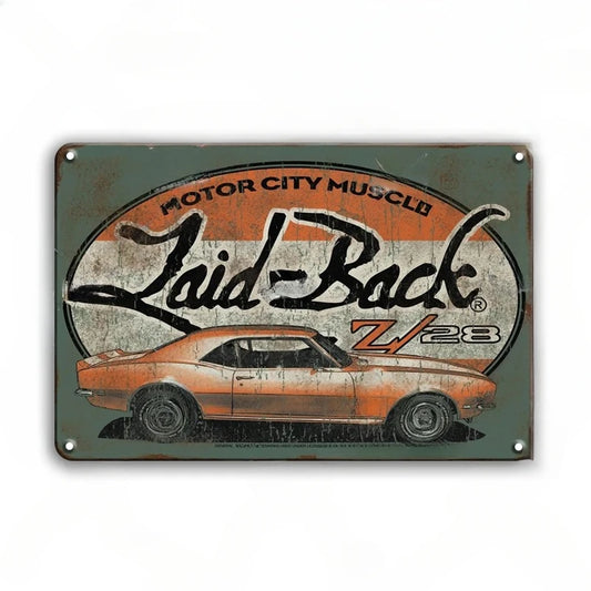Motor City Mustang Vintage Ford Metal Sign Poster