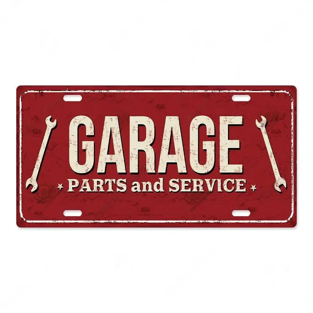 Garage Parts and Service Metal Sign Poster