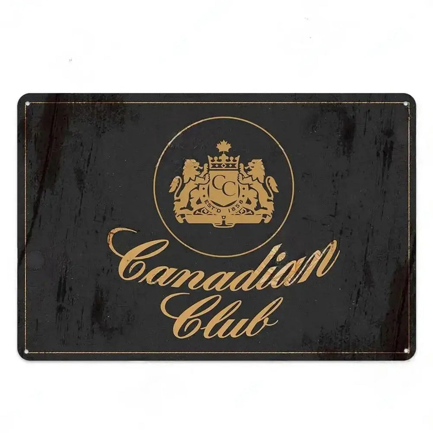 Canadian Club Whisky Vintage Bar Brand Metal Sign Poster