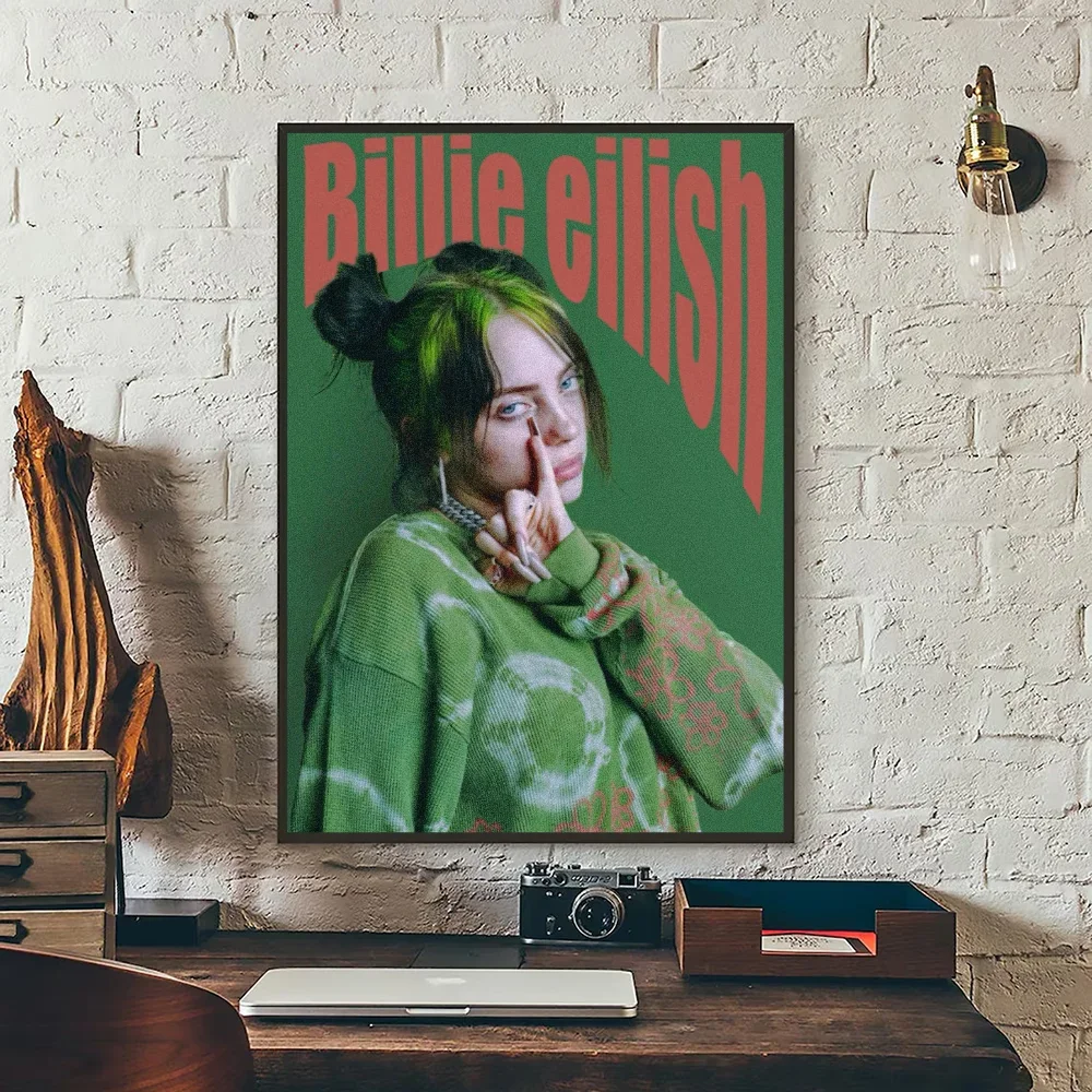 Billie Eilish Green Wall Art Poster