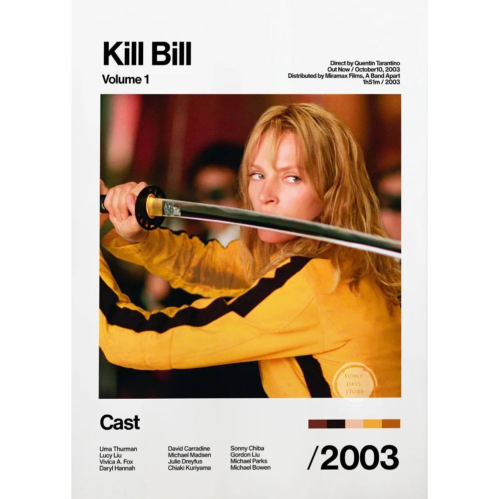 Kill Bill Volume 1 Minimalist Movie Poster