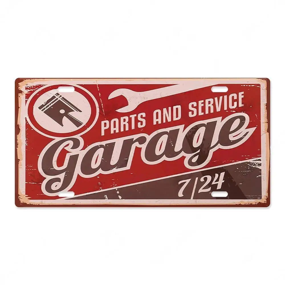 7/24 Parts and Service Garage Metal Sign Poster