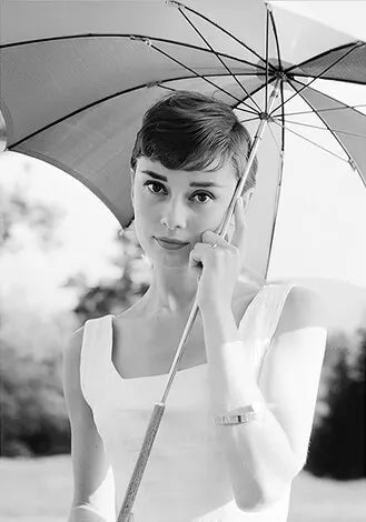 Audrey Hepburn Umbrella Poster