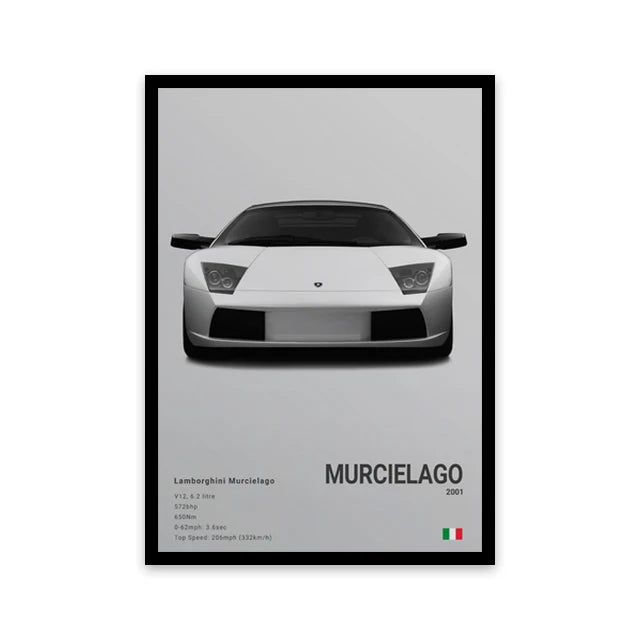 2001 Lamborghini Murcielago Car Poster