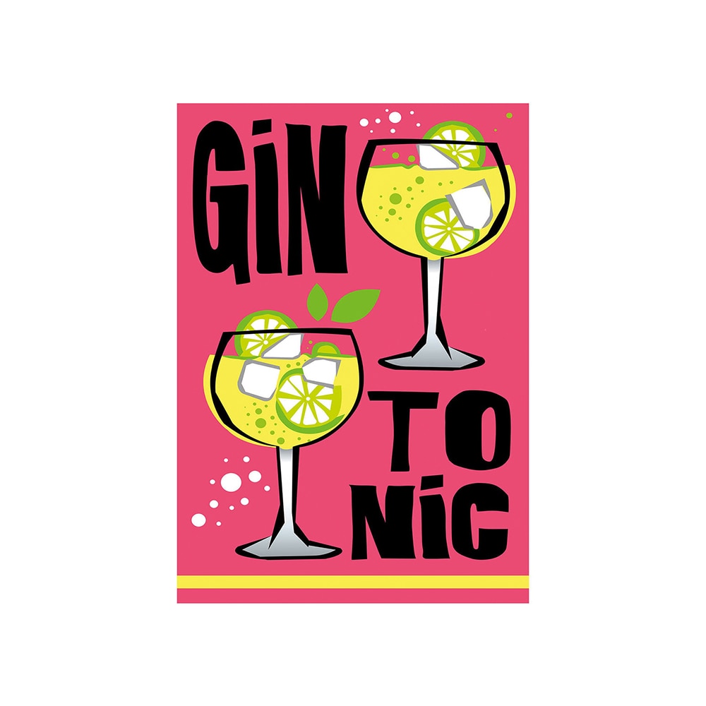 Gin and Tonic Cocktail Bar Art Poster