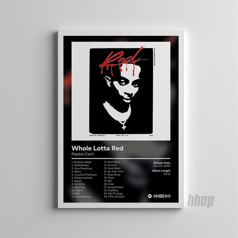 Playboi Carti Whole Lotta Red Album Poster