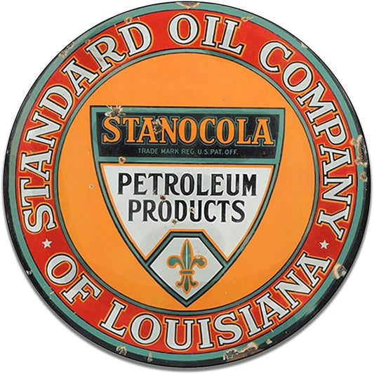 Standard Oil Company Of Louisiana Vintage Garage Metal Sign Poster