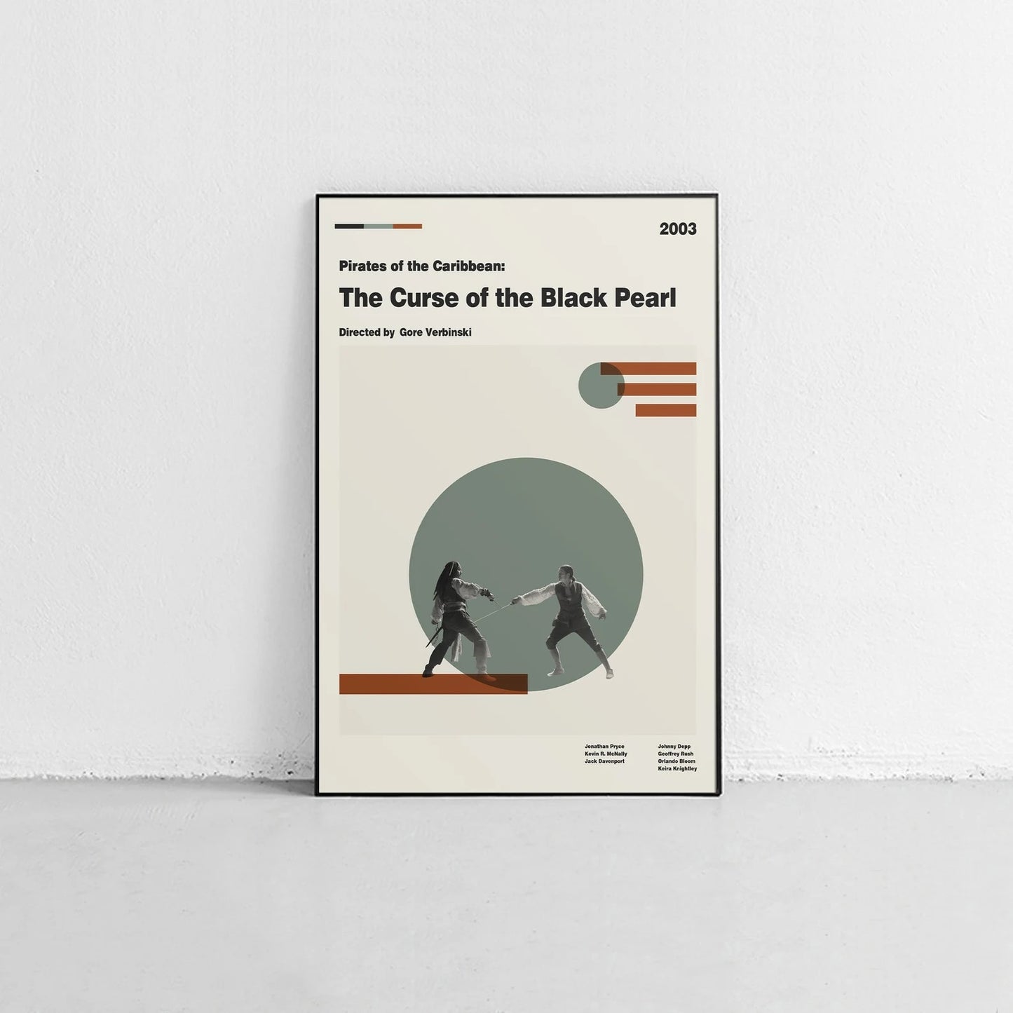 Pirates of the Caribbean: The Curse of the Black Pearl Minimalist Poster