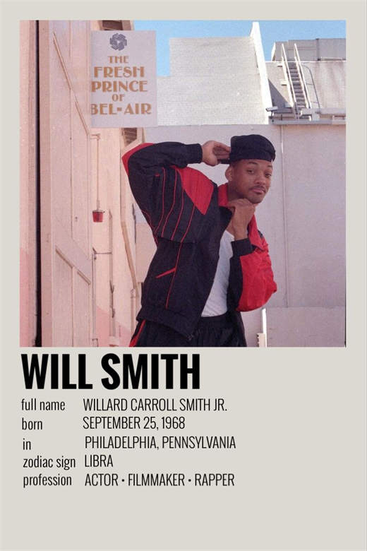 Will Smith Fresh Prince of Bel Air Minimalist Wall Art Poster