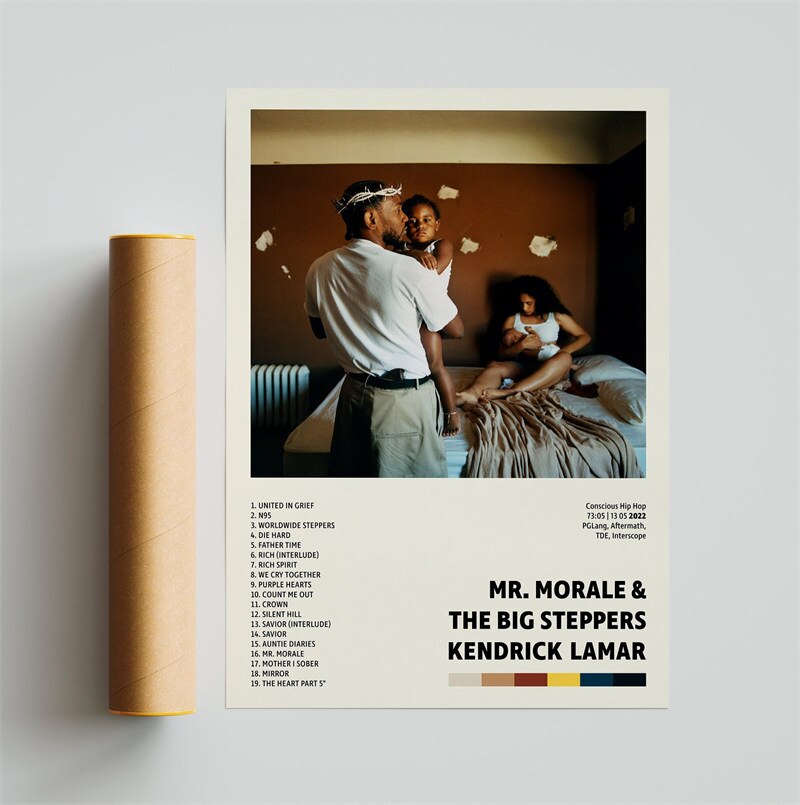 Kendrick Lamar Mr. Morale & The Big Steppers Minimalist Album Cover Poster