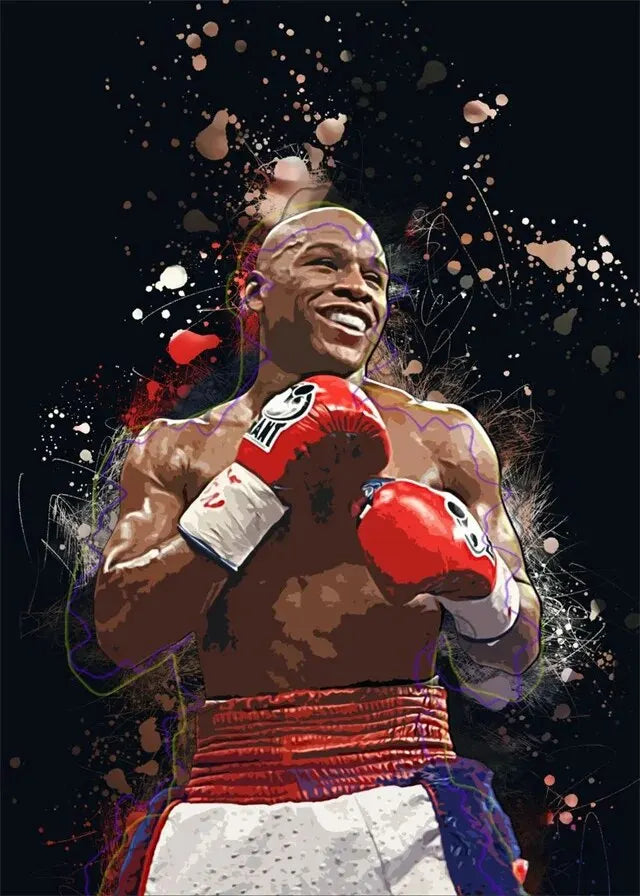 Floyd Mayweather Painting Boxing Poster