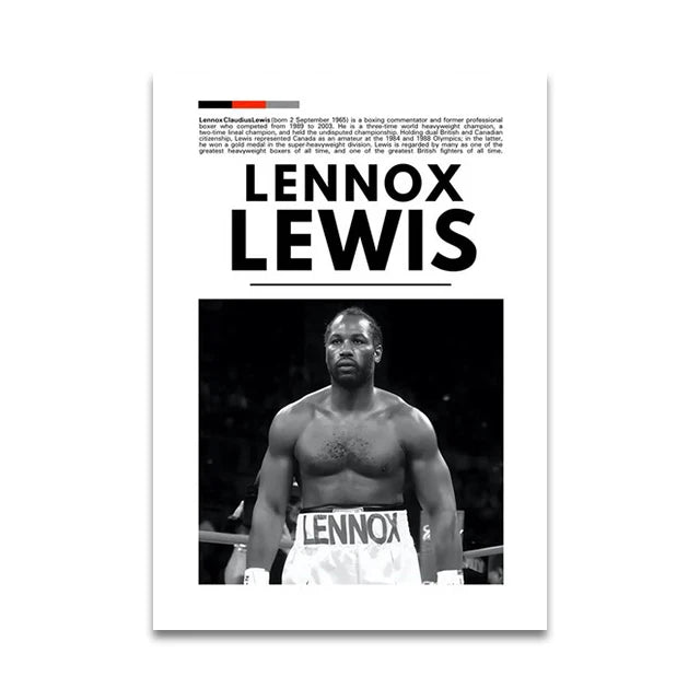 Lennox Lewis Minimalist Boxing Poster