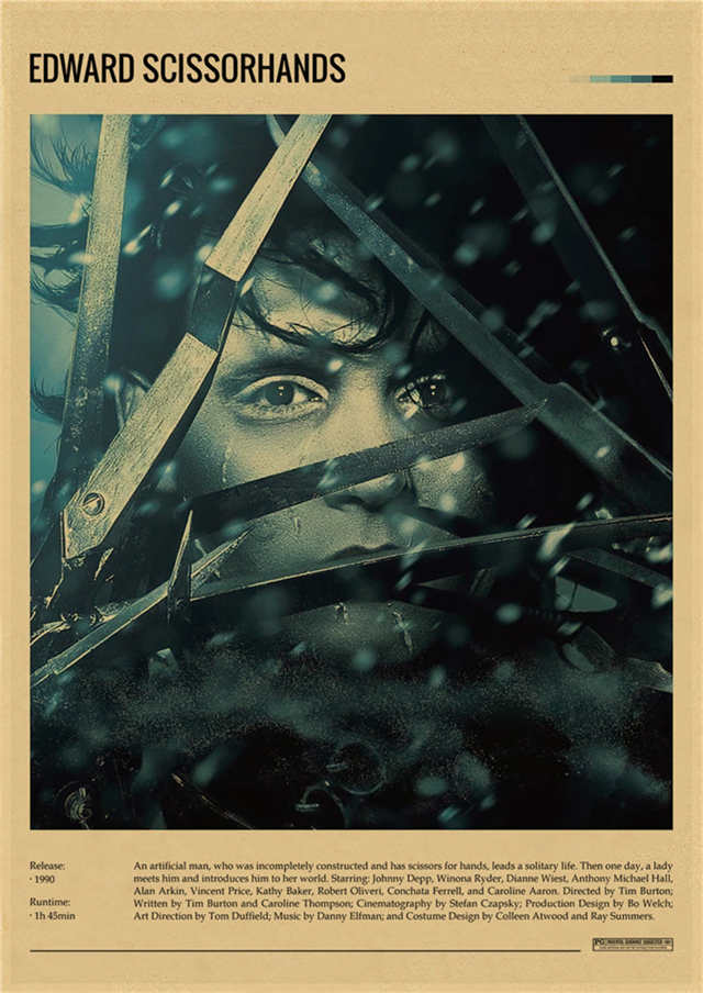 Edward Scissors Minimalist Movie Poster