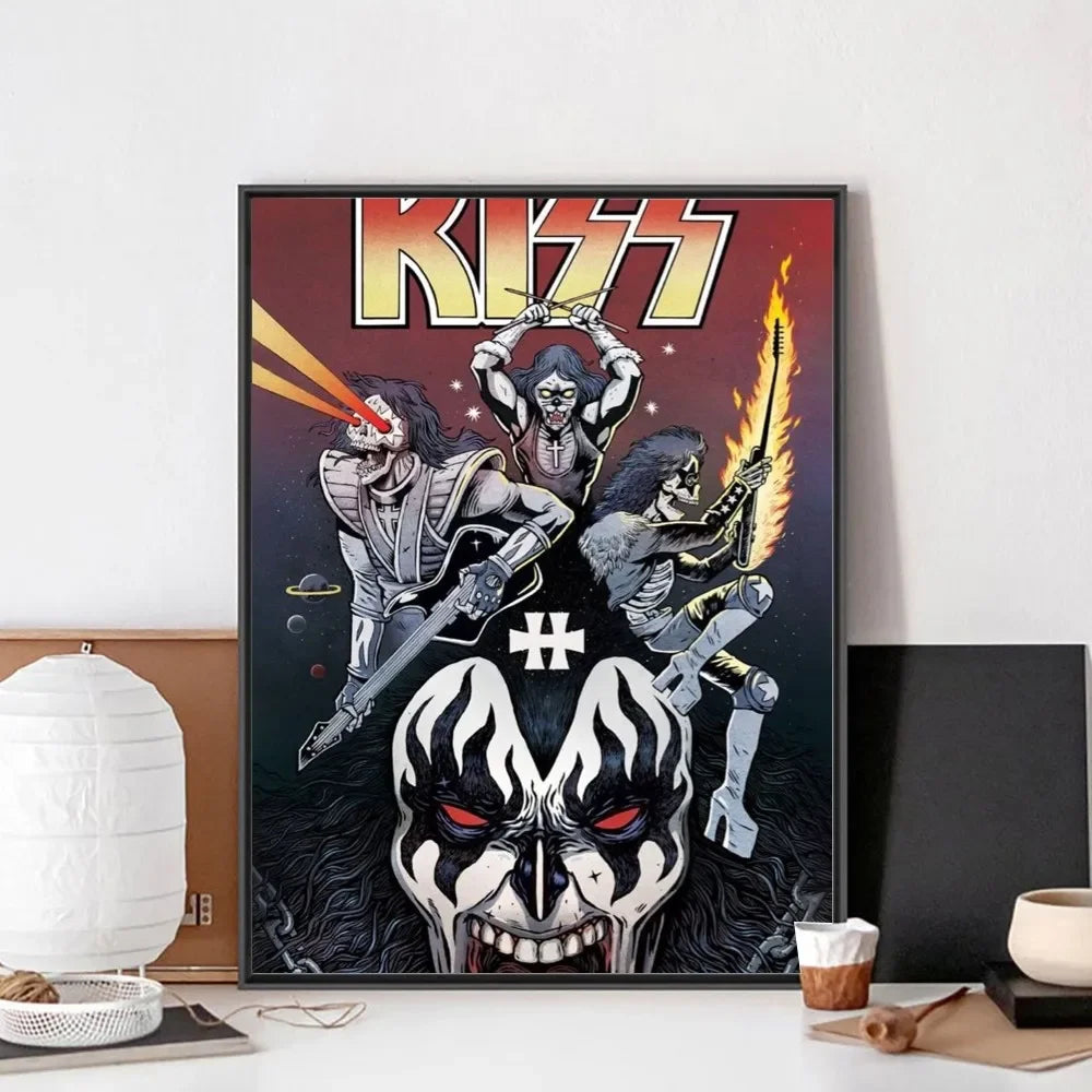 Kiss Band Rock Wall Decor Poster