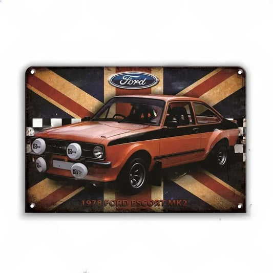 Ford Escort MK2 Vintage Ford Metal Sign Poster