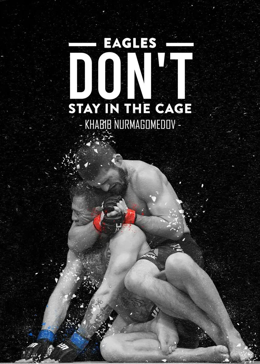 Khabib Eagles Dont Stay In The Cage UFC Poster
