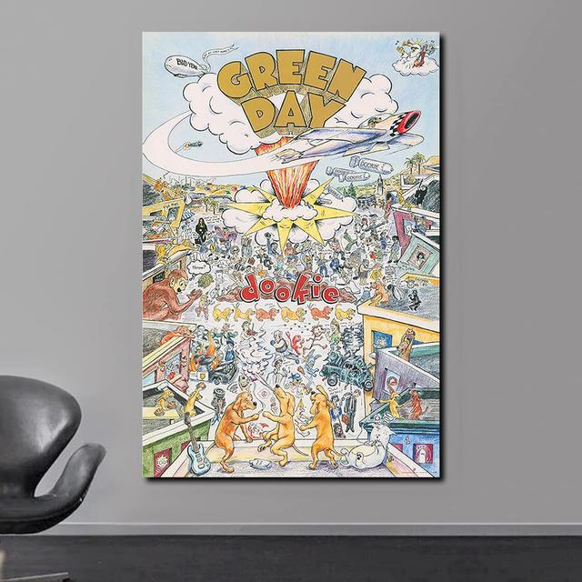 Green Day Dookie Painting Artwork Poster