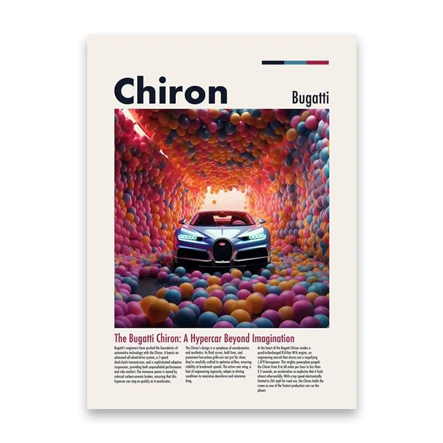 Bugatti Chiron Minimalist Car Poster