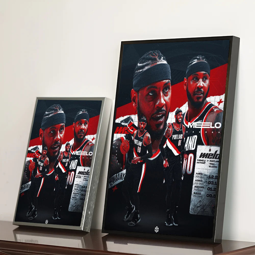 Carmelo Anthony Trail Blazers NBA Wall Decor Poster