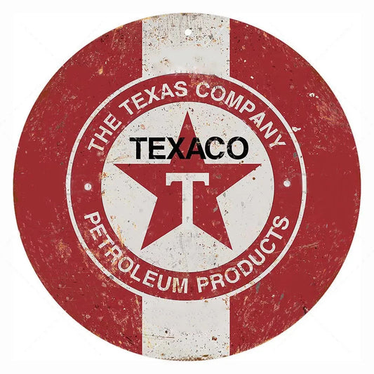 Texaco The Texas Company Vintage Mechanic Shop Garage Decor Metal Sign Poster
