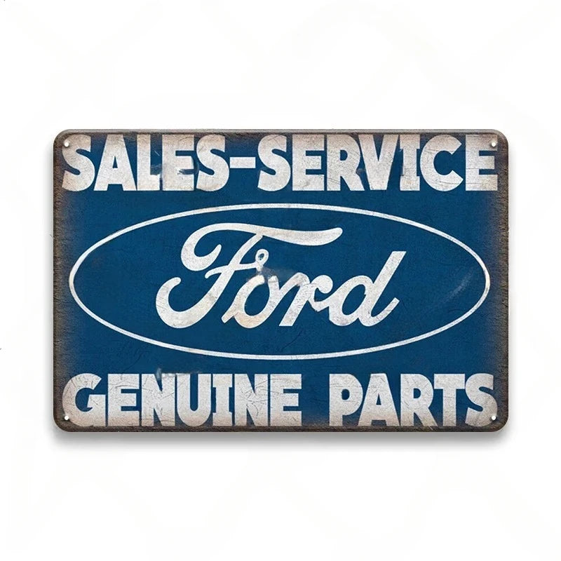 Ford Sales Service Vintage Ford Metal Sign Poster