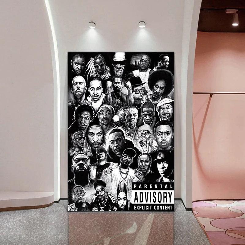 2000s 90s Rap Legends Painting Poster