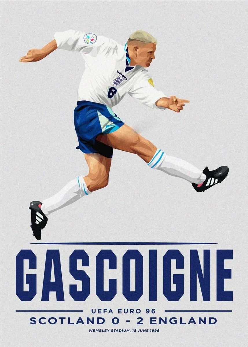 Gascoigne Sport Soccer Futbol Poster