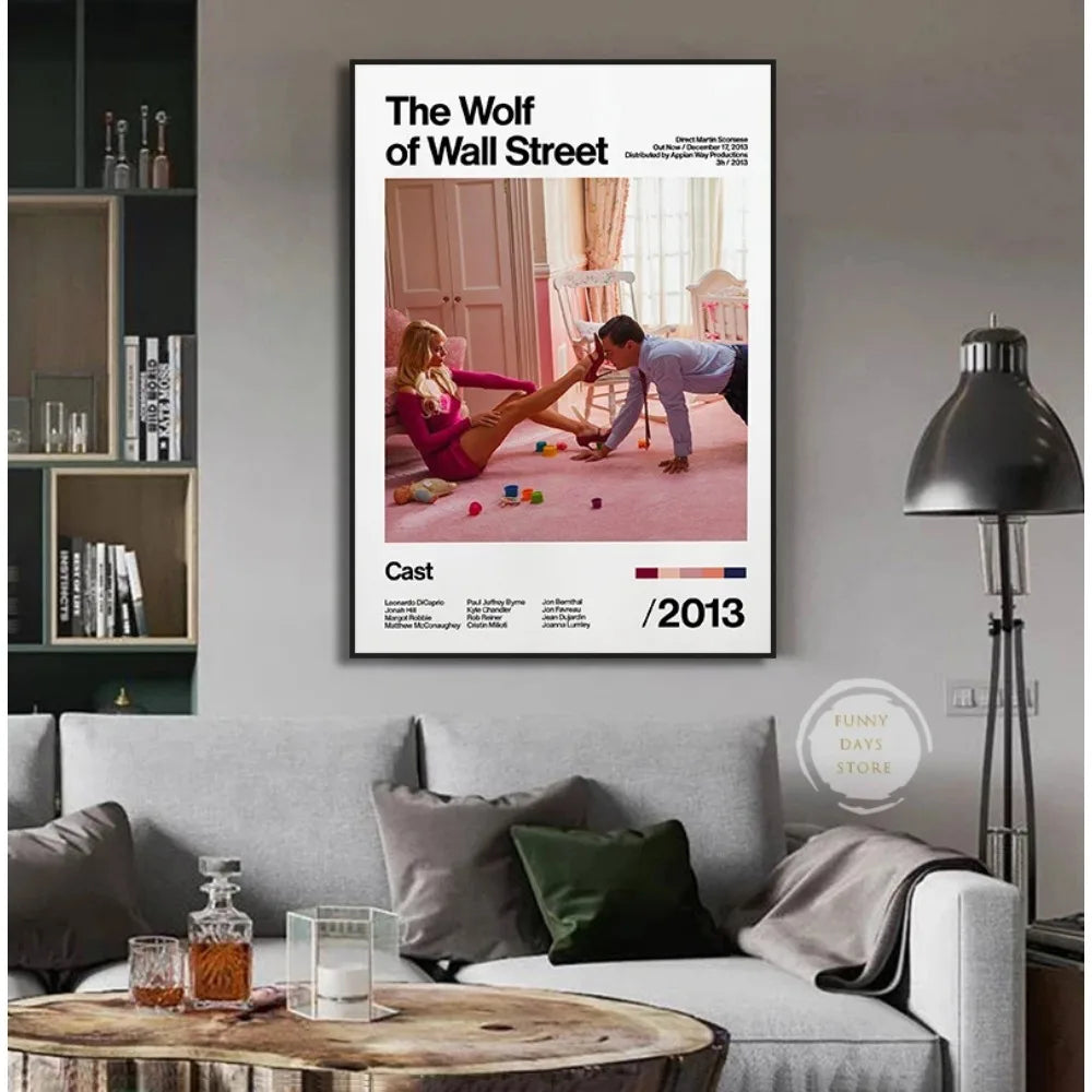 The Wolf Of Wall Street Margot Robbie Leonardo Dicaprio Minimalist Movie Poster