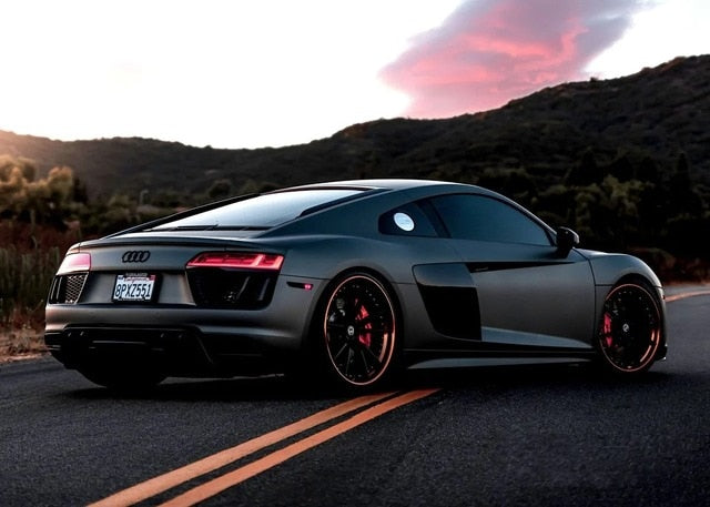 Audi Gray Car Poster