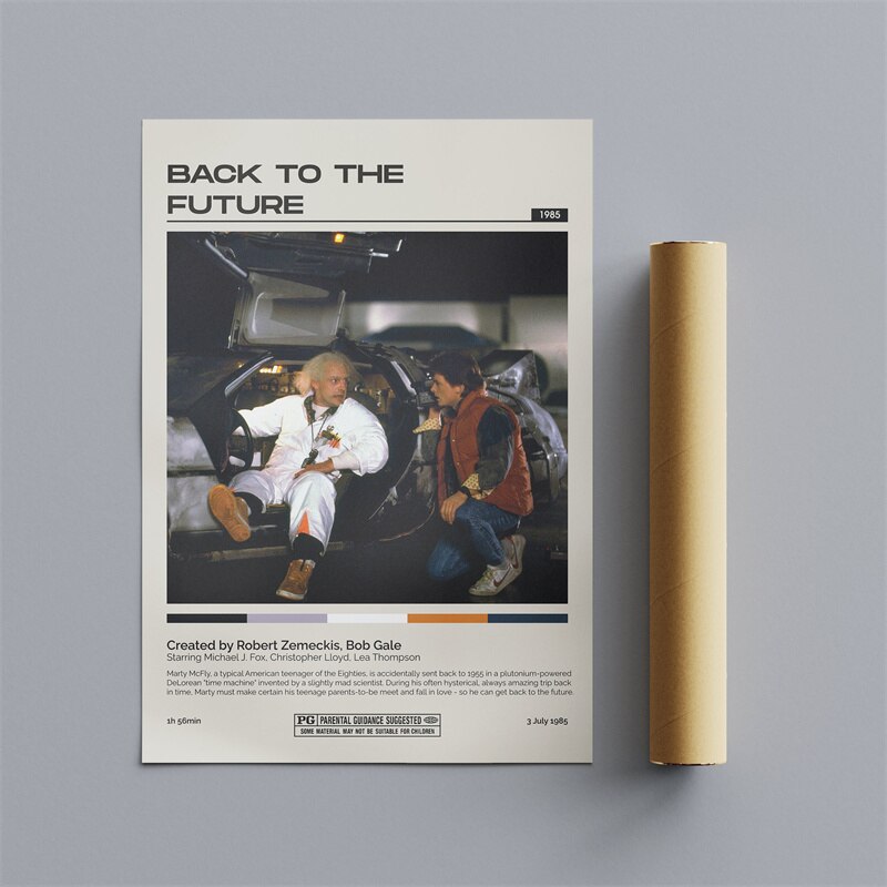 Back To the Future Movie Minimalist Poster