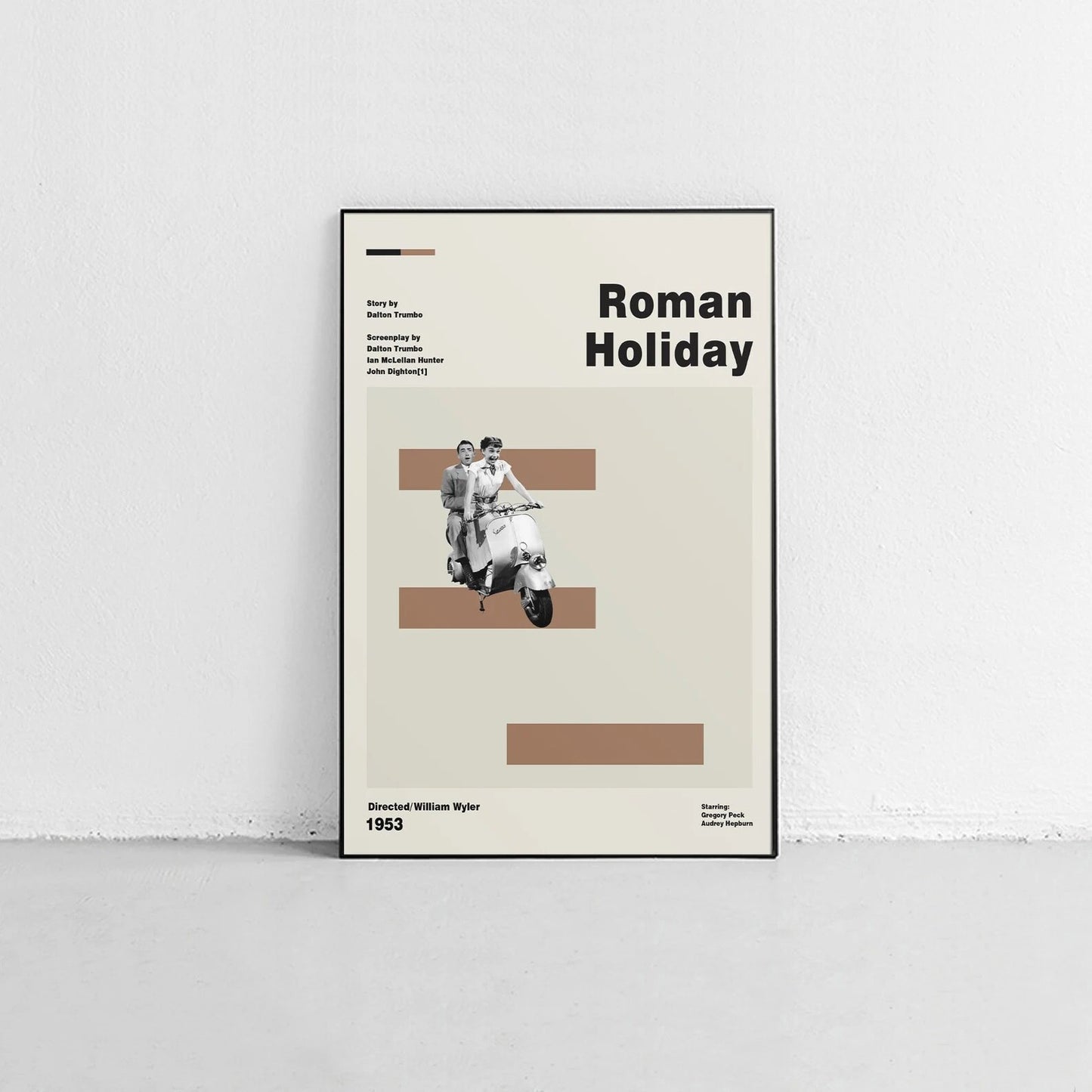 Roman Holiday Minimalist Movie Wall Art Poster