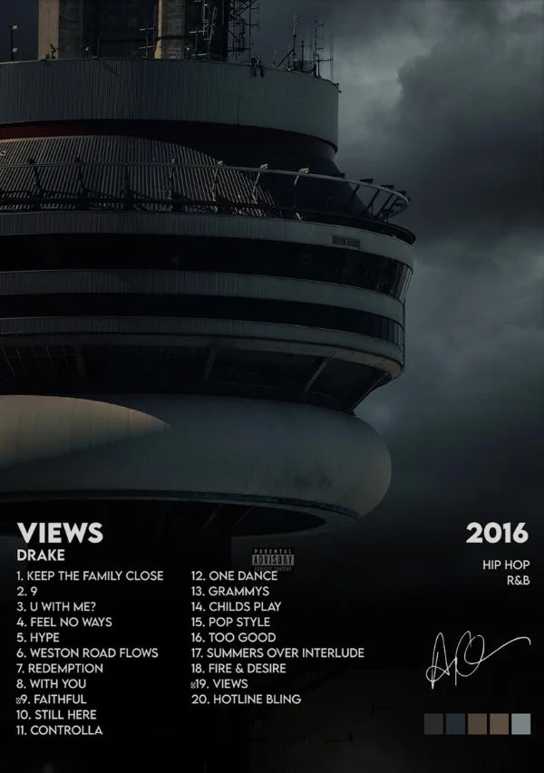Drake Views Album Poster