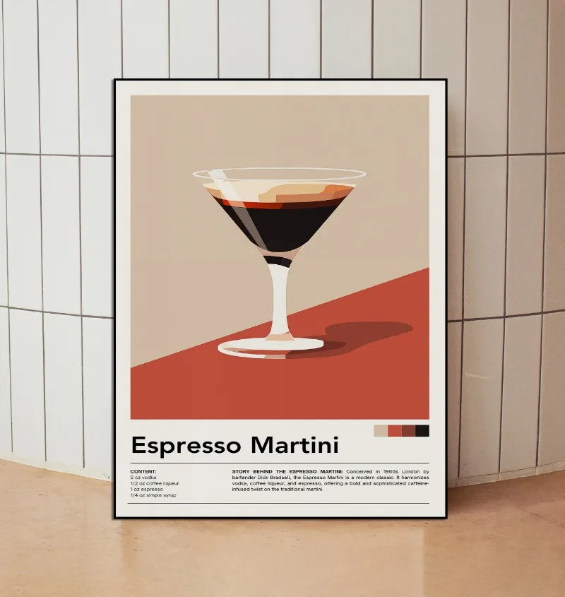 Espresso Martini Cocktail Bar Wall Decor Poster